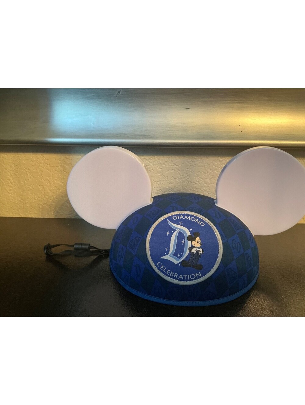 Mickey Mouse Hat Ears 60 Diamond Celebration Disney Parks Disneyland Size Youth